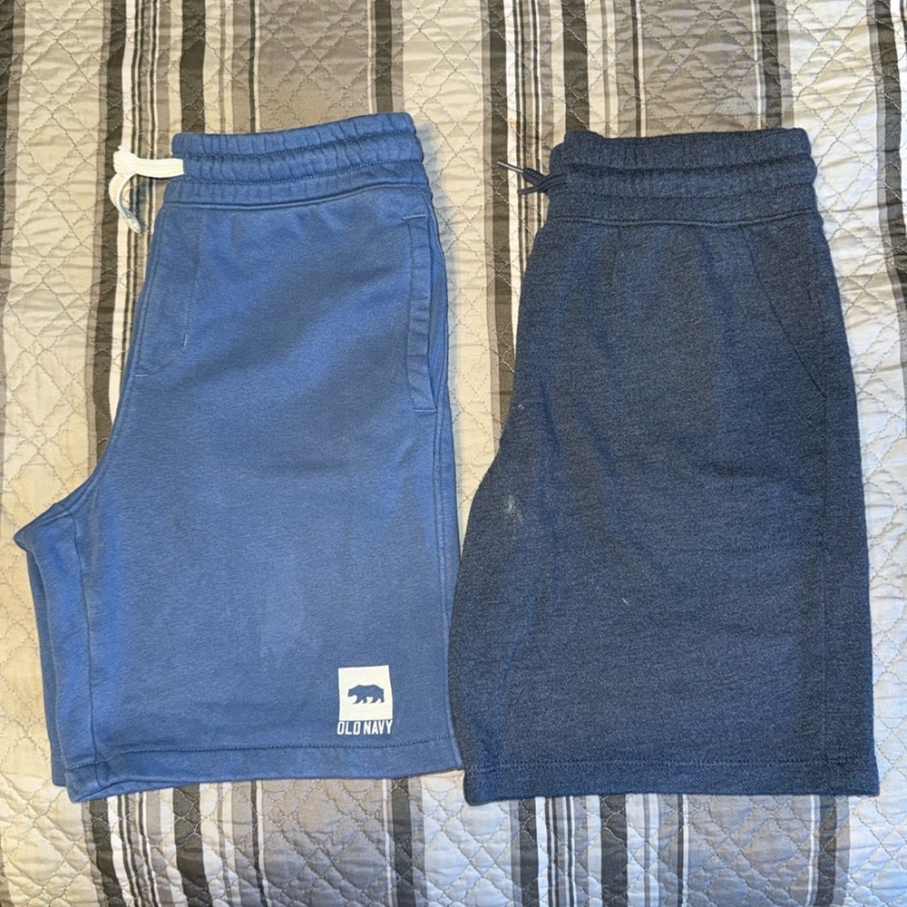 “STAINED” 2 KID BOY YOUTH FRENCH TERRY JOGGER SHORTS (AT KNEE)